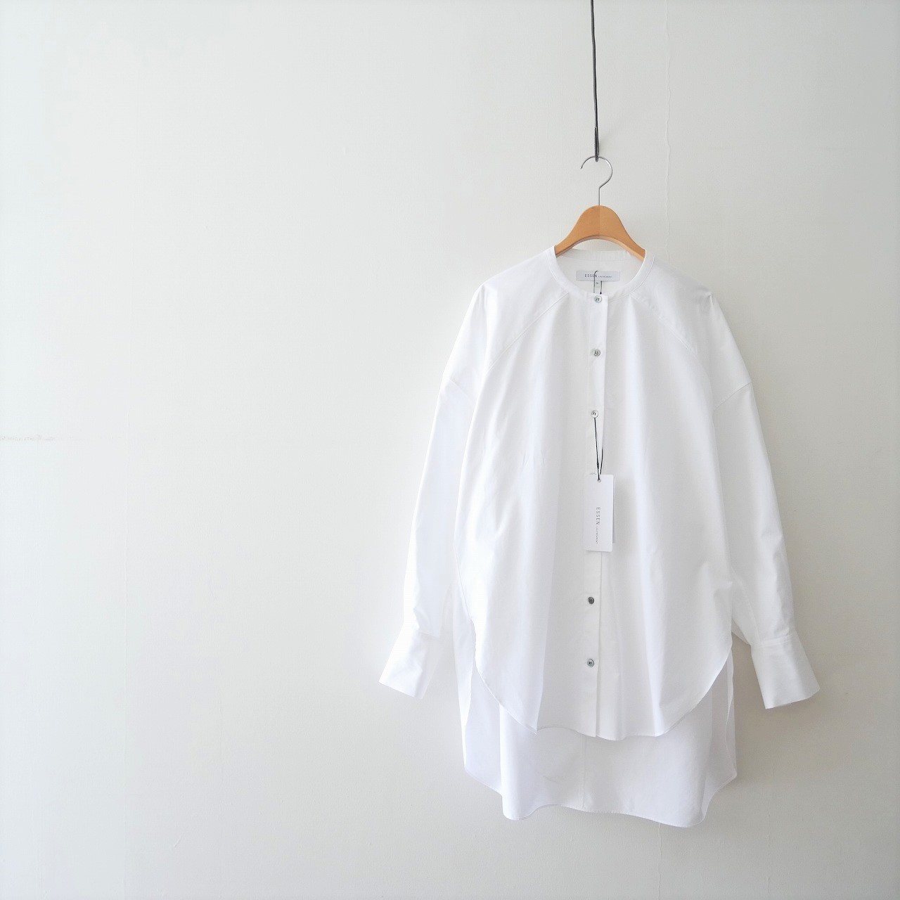 フィンクスウェザーオーバーサイズシャツ　ホワイト