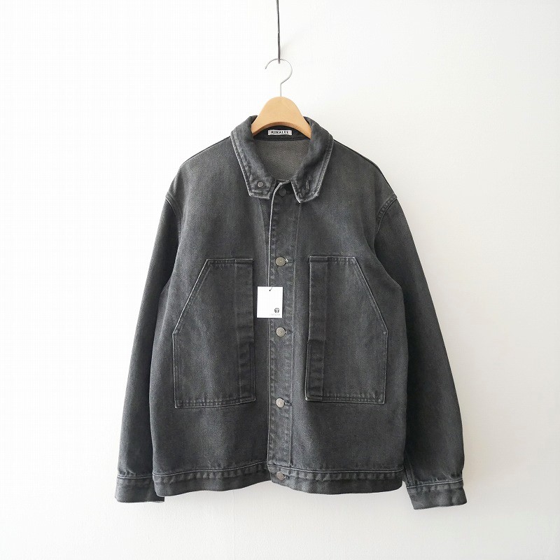 Gジャン/デニムジャケットAURALEE WASHED HARD TWIST DENIM BLOUZON