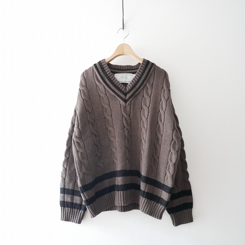 Oldderby Knitwear クリケットケーブルスリーブ - ニット/セーター