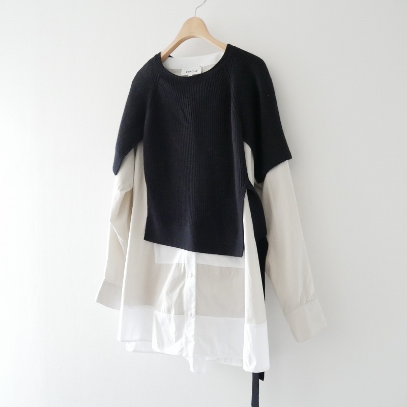 ENFOLD 今季完売品 KNIT×SHIRT PULLOVER 新品未使用-