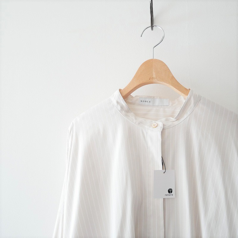NOBLE / スタンドカラーベルテッドシャツ