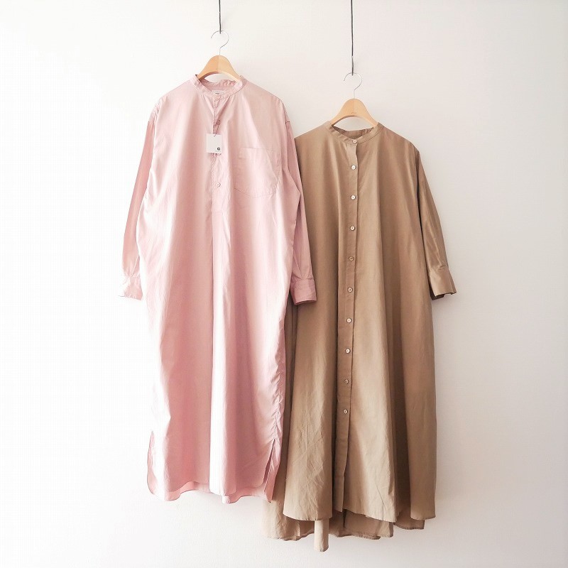 LENO / BAND COLLAR PULLOVER DRESS