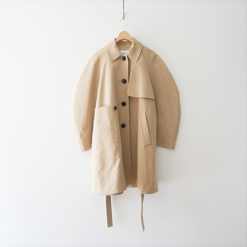 新品タグ付き新品タグ付き 今季 ENFOLD（エンフォルド）NO-COLLAR COAT