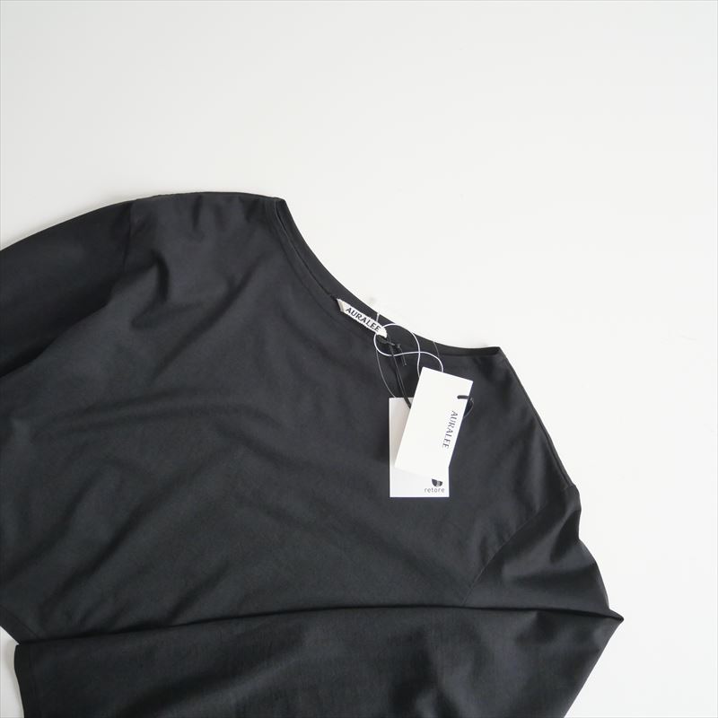 【オンラインストア・買取入荷】2024SS今季 AURALEE ORGANIC COTTON HIGH GAUGE JERSEY BOAT NECK L/S TEE オーラリー